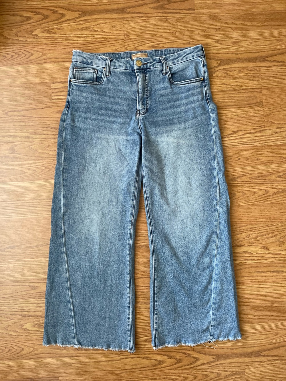 Kut High-Rise Wide Leg raw hem Jeans coquettegirl tomato girl
